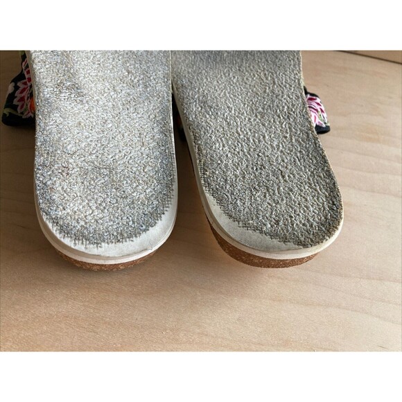 Free People Embroidered Gold Slides Sandals Women’s 39 8 - Picture 7 of 16